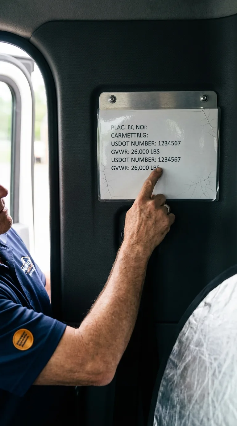 USDOT licensing placard verification in Greenwood Lake